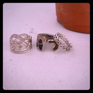 3 Silver Handmade Rings